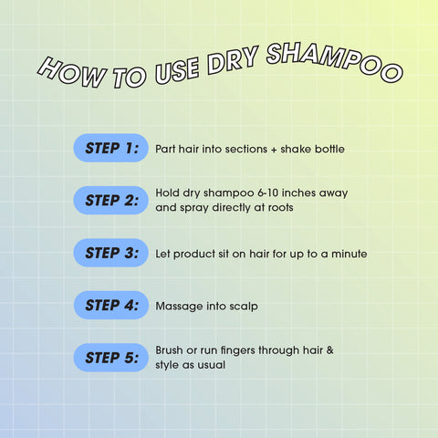 How to Use Dry Shampoo Infographic