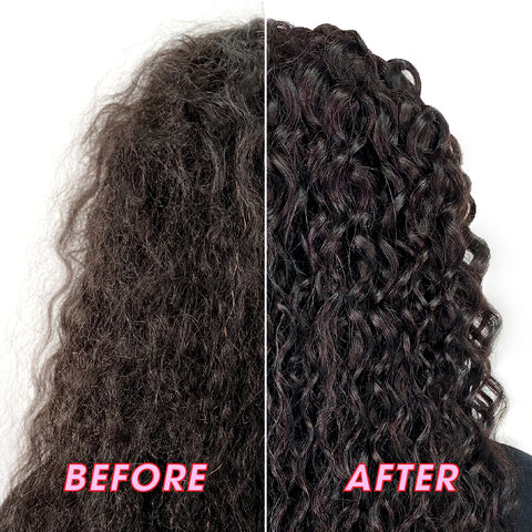 Curly Hair Before & After