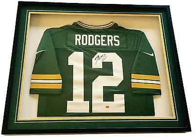 framed aaron rodgers signed jersey