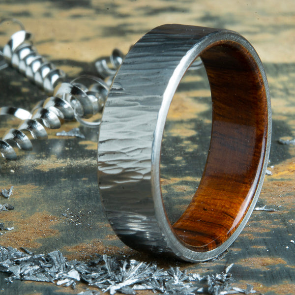 Titanium Wood Ring with Acacia Wood 9mm / 5-14 whole-half-quarter-available-enter in Notes During Checkout