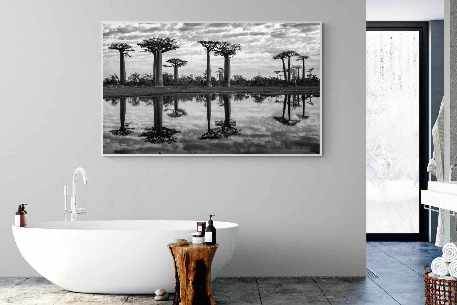 Baobab Trees-180 x 110cm-Mounted Canvas-White-Pixalot