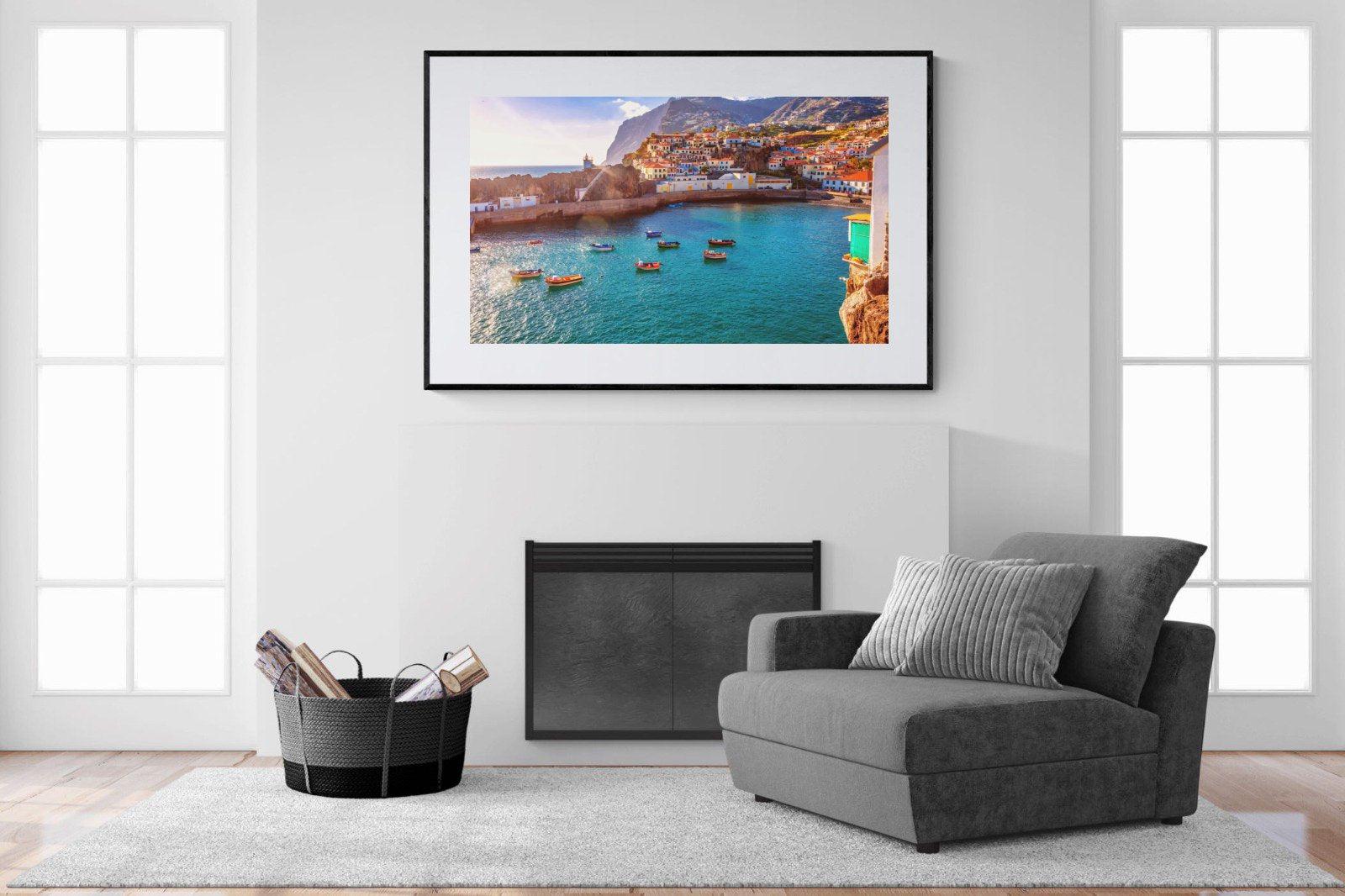 Camara de Lobos-Wall_Art-150 x 100cm-Framed Print-Black-Pixalot