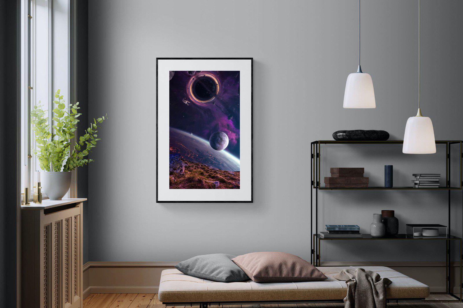 Escape From Earth-Wall_Art-100 x 150cm-Framed Print-Black-Pixalot
