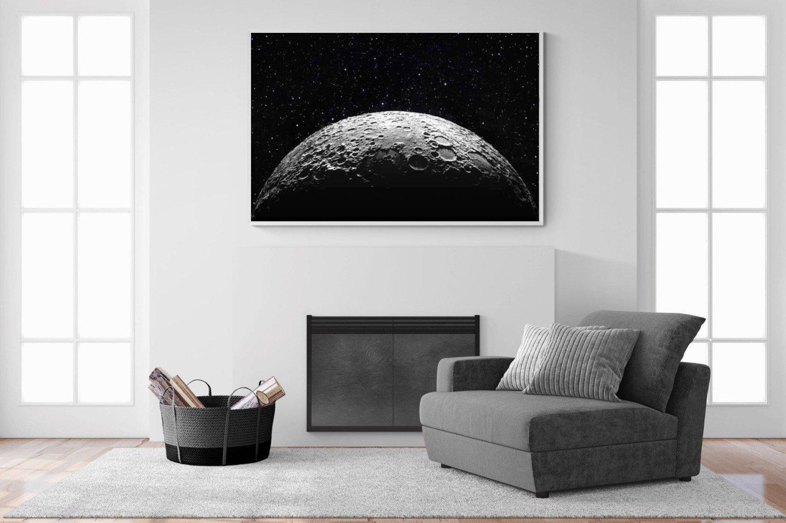 Surface of the Moon-Wall_Art-150 x 100cm-Mounted Canvas-White-Pixalot