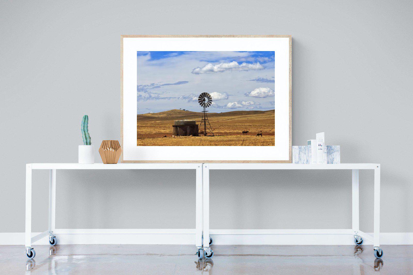 Windmill-Wall_Art-120 x 90cm-Framed Print-Wood-Pixalot