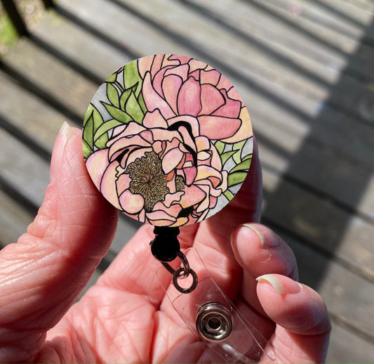 Floral Repetition Retractable Badge Reel – PinkPolish Design