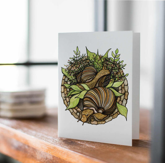 Snail Surprise Handmade Notecard – PinkPolish Design