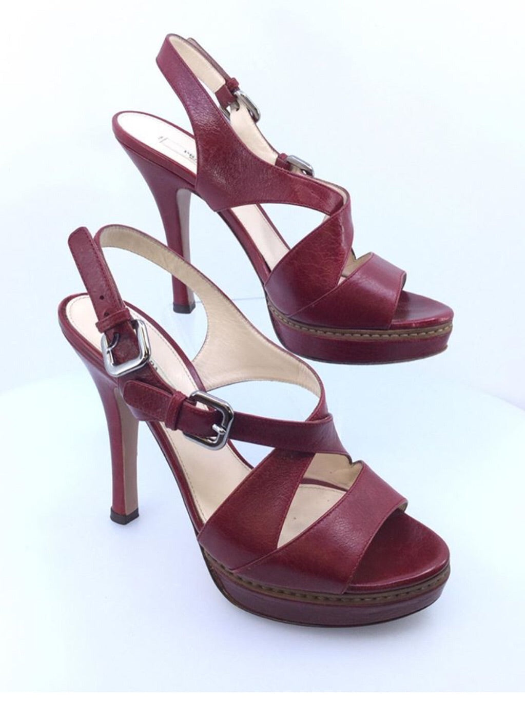 Prada strappy platform high heels Size 38.5