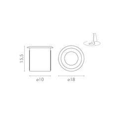 Cielo Stellato Led Kit 50pz da Soffitto per Cartongesso + Alimentatore (Faretto Trasparente)