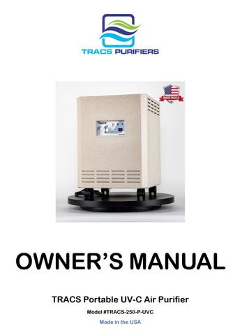 TRACS commercial portable air purifier owners manual