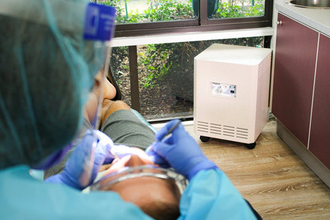 tracs uvc air purifier for dentists offices