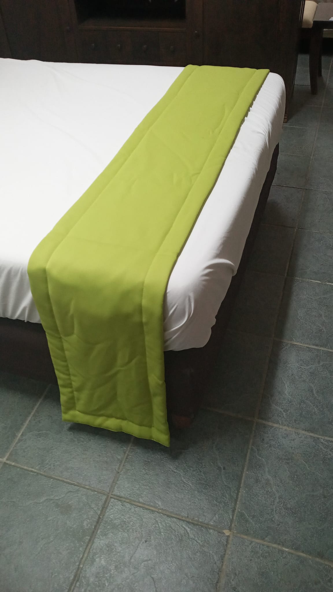 ventilatie Verbazing maagpijn Luxe bedloper groen 250x35 – Franks Spullen