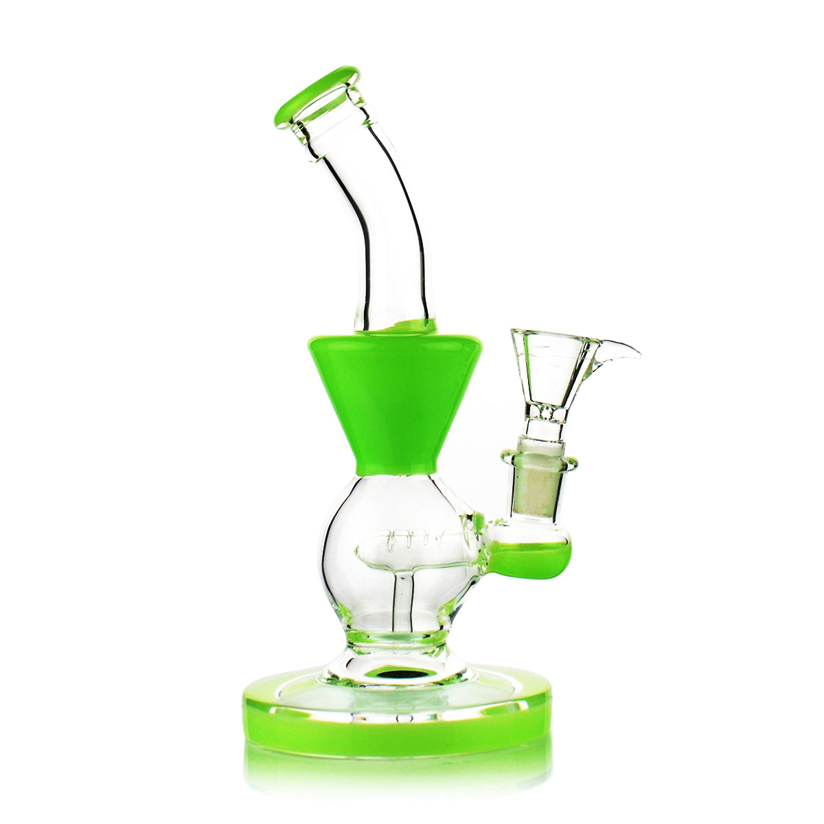 8'' Bong Slime Color with L-Line Perc 14mm Male Bowl Included