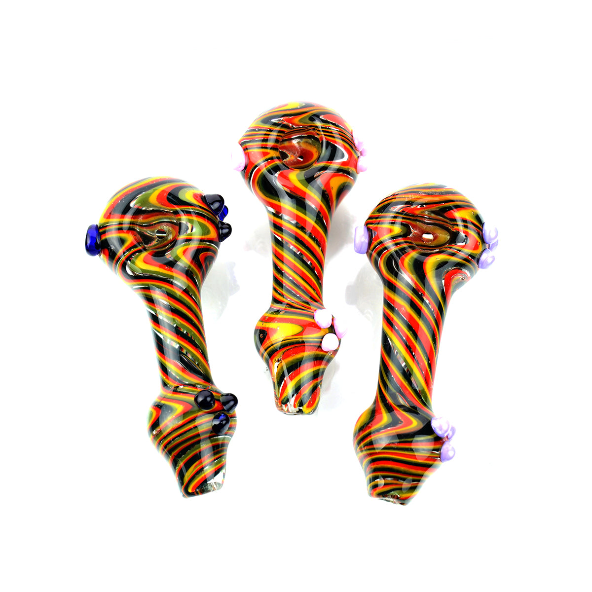 6'' American Made Hand PIPE Spoon Zigzag Colors Art