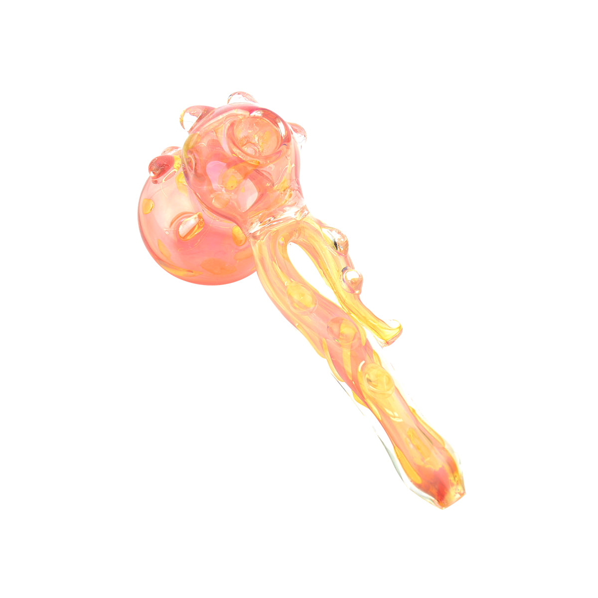 8'' Hammer Bubbler GOLD Fume Glass