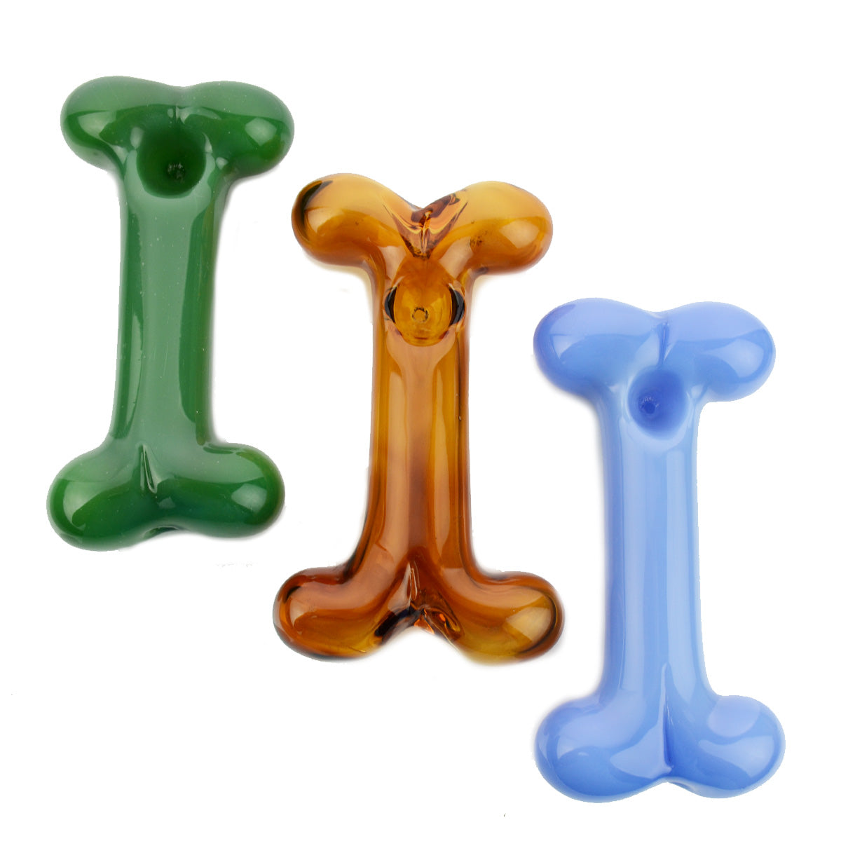 4.5'' Dog Bone Hand PIPE Color Tube GLASS