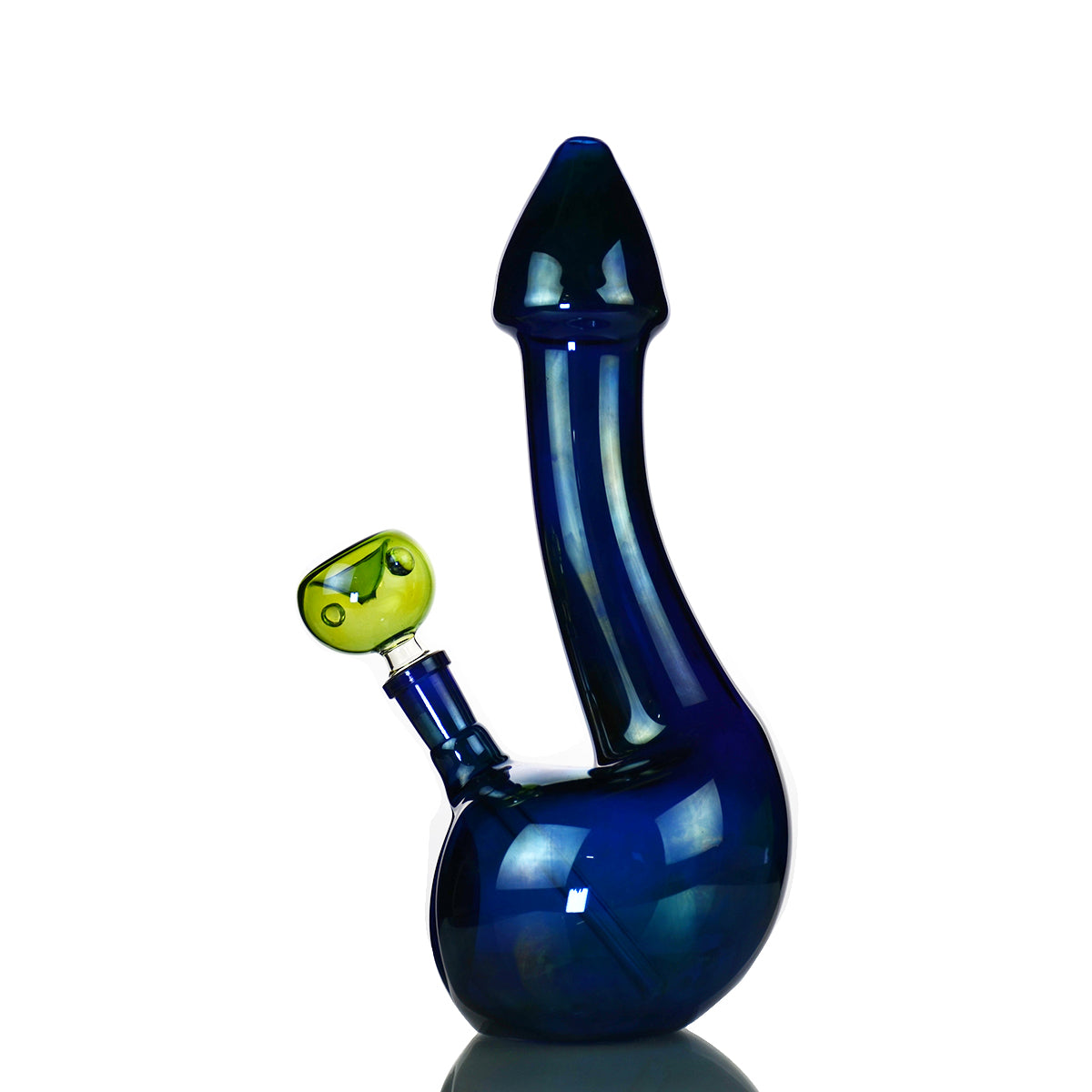 9'' Penis WATER PIPE Electroplated Glass Bong with 14mm Male Bowl