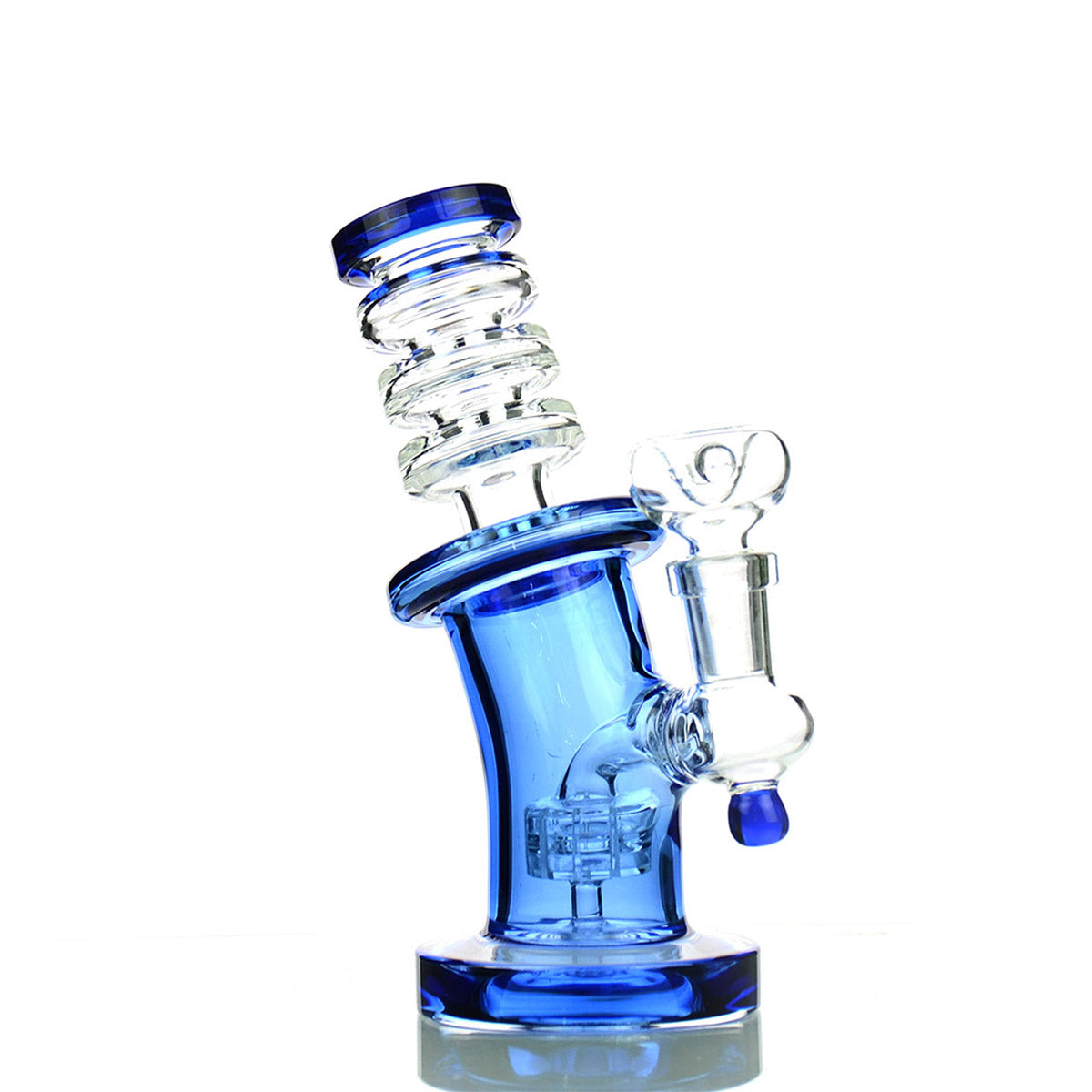 7'' RING Neck Water Pipe Bent Body with 14mm Male Bowl