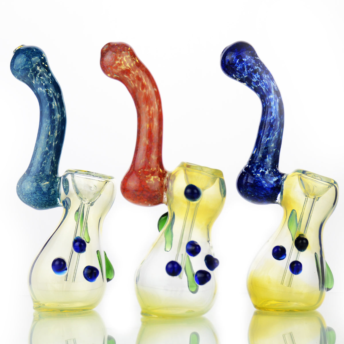 7'' Bubbler with Fume GLASS and Frit Neck Approx 150 Grams