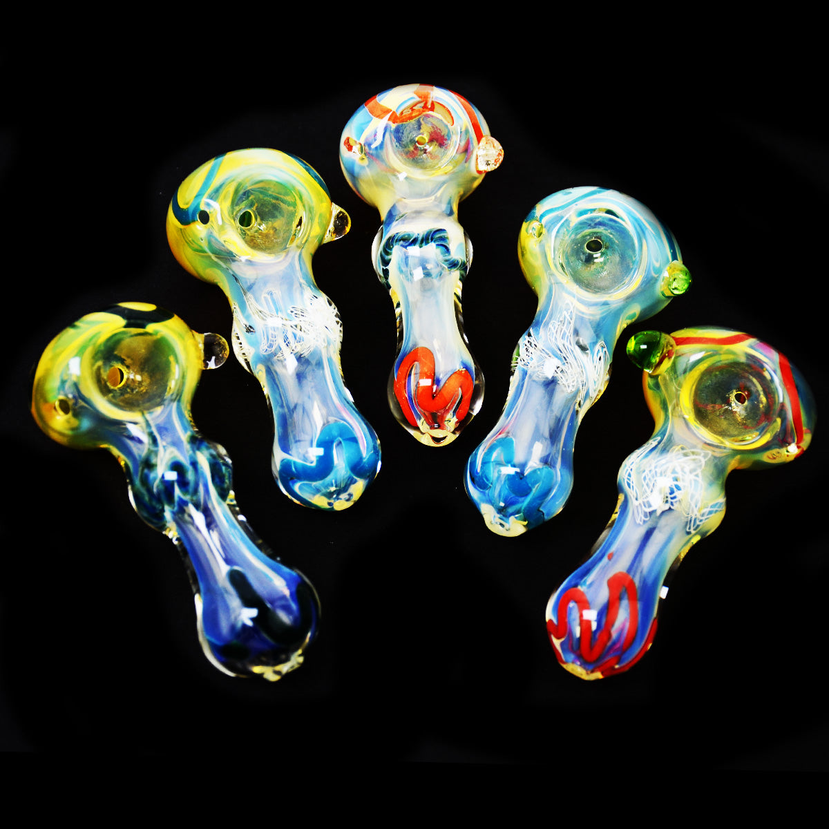 3'' Silver Fume Glass Hand PIPE Spoon