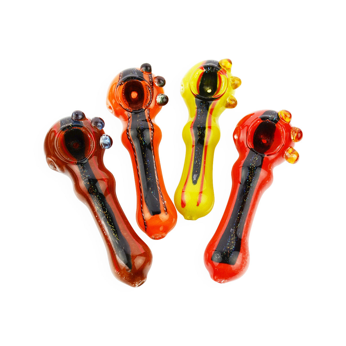 4'' Color GLASS Frit Dichro Hand PIPE