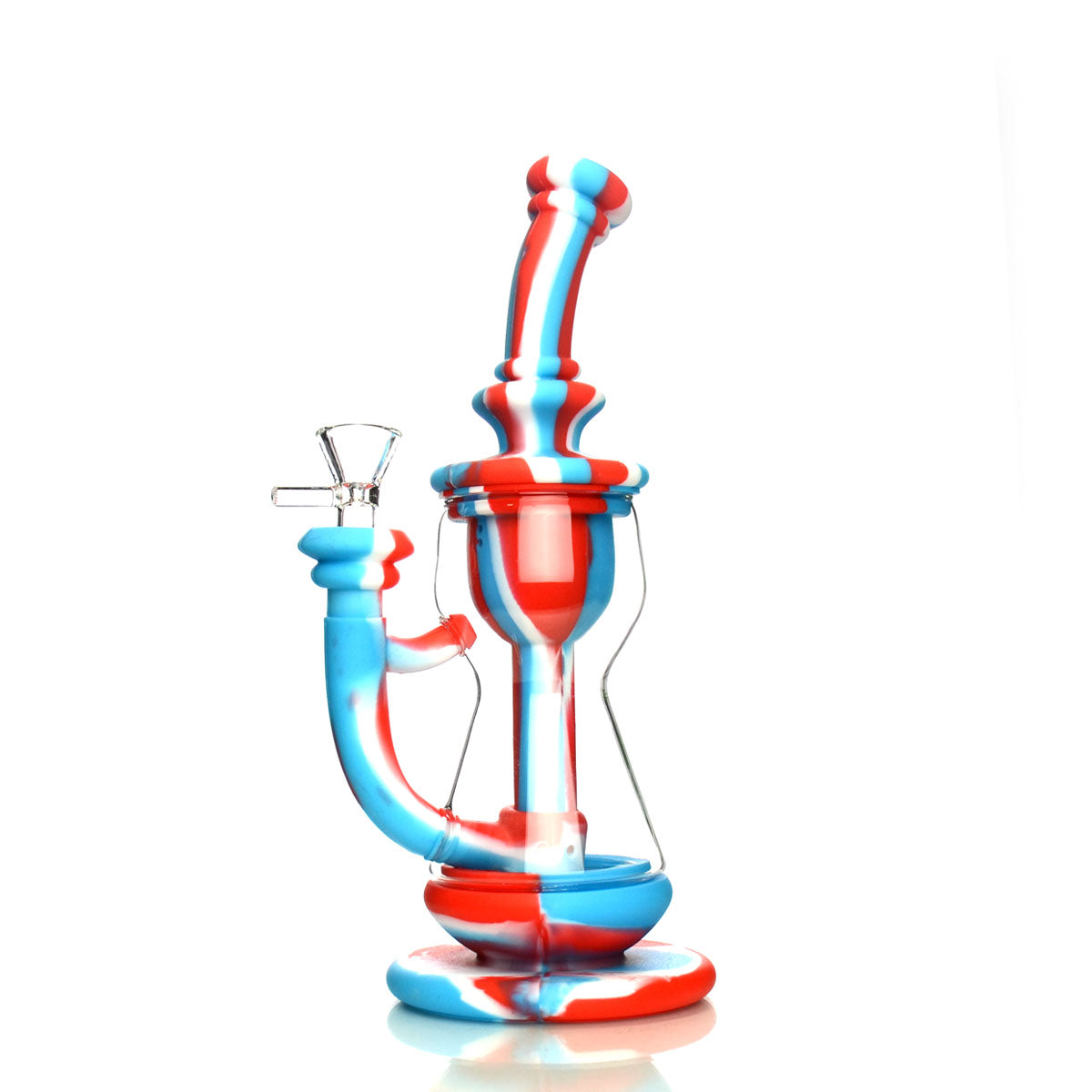 10'' Silicone Glass WATER PIPE with 14mm Male Bowl