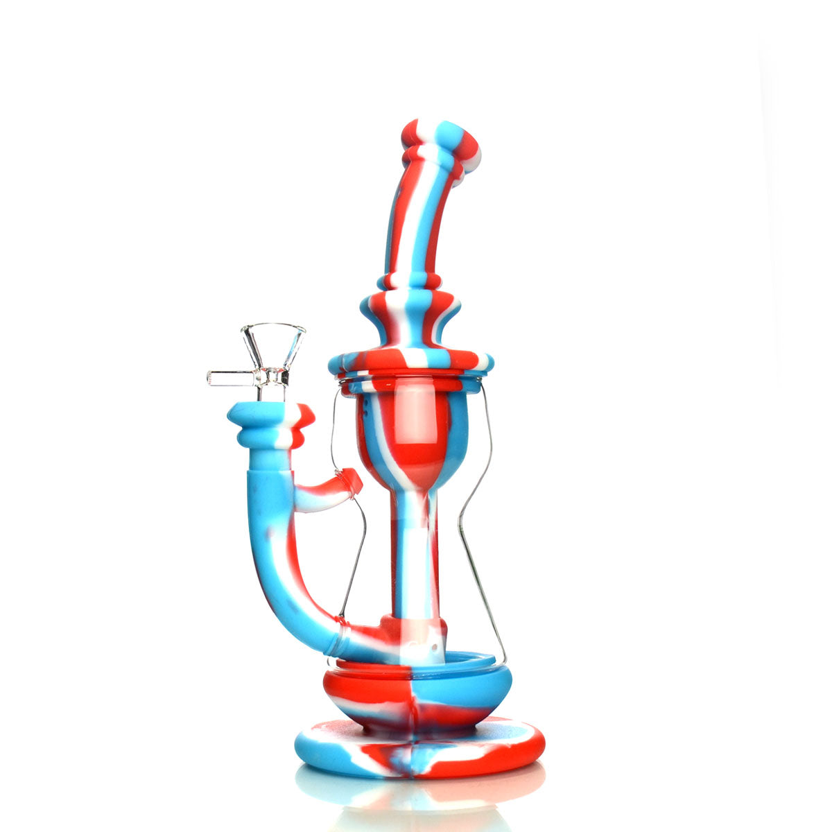 10'' Silicone Glass Water PIPE with 14mm Male Bowl