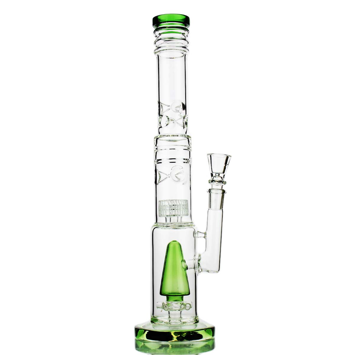 16'' WATER PIPE Multi Perc with Ice Catcher 18mm Male Bowl Included