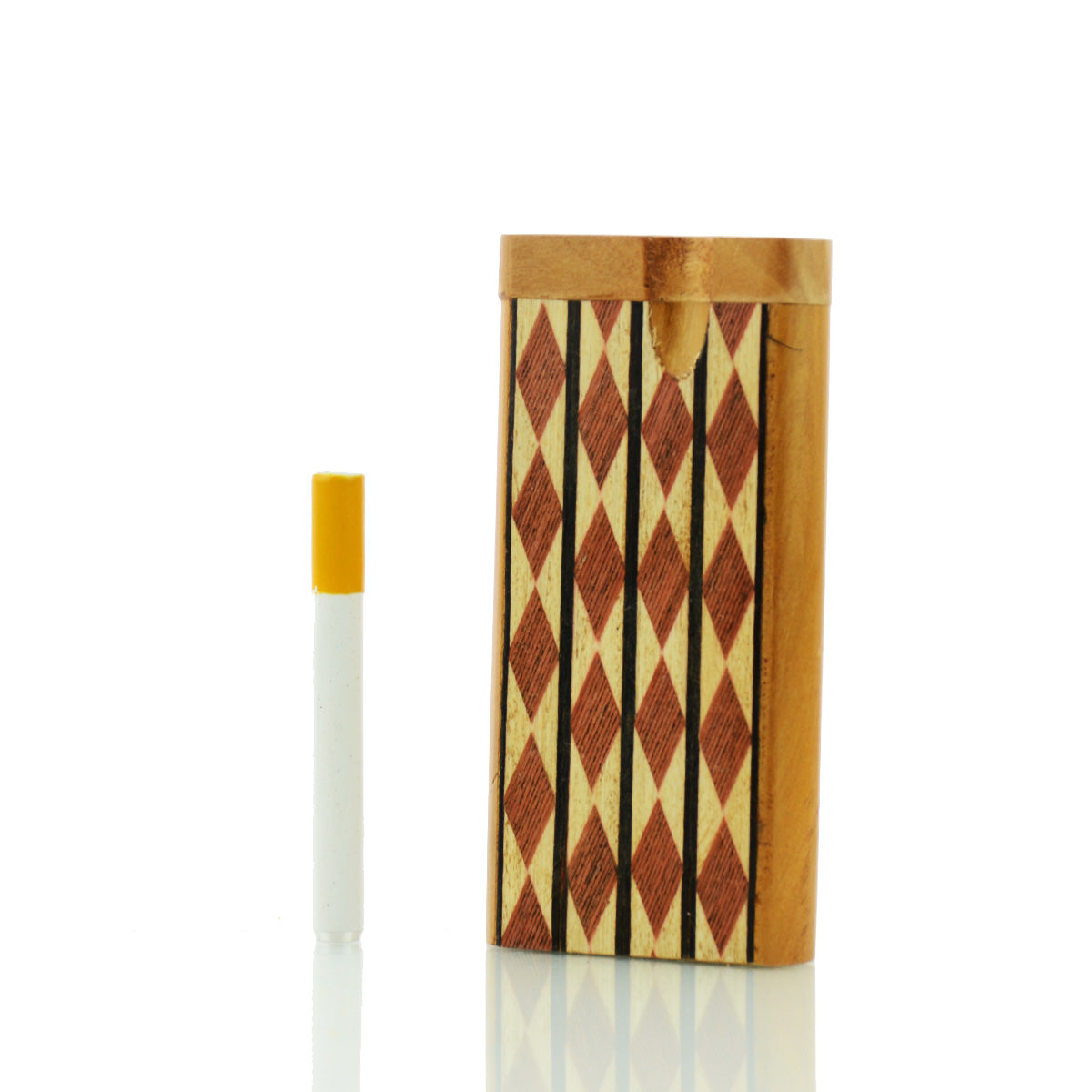 Handmade Wooden Dugout Art with 3'' METAL Cigarette