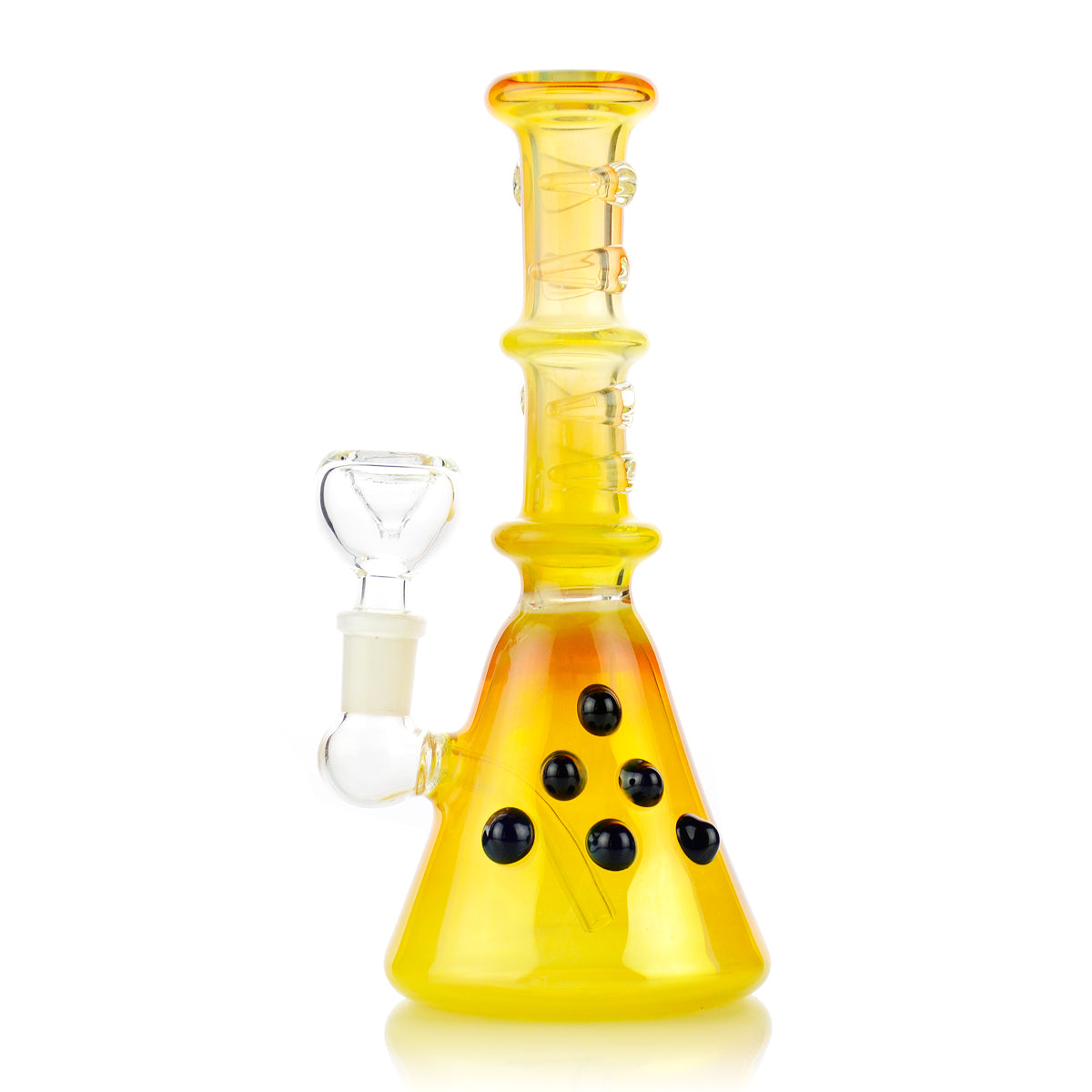 9'' GOLD Fume Bong with Multi Knockers 14mm Male Bowl Included