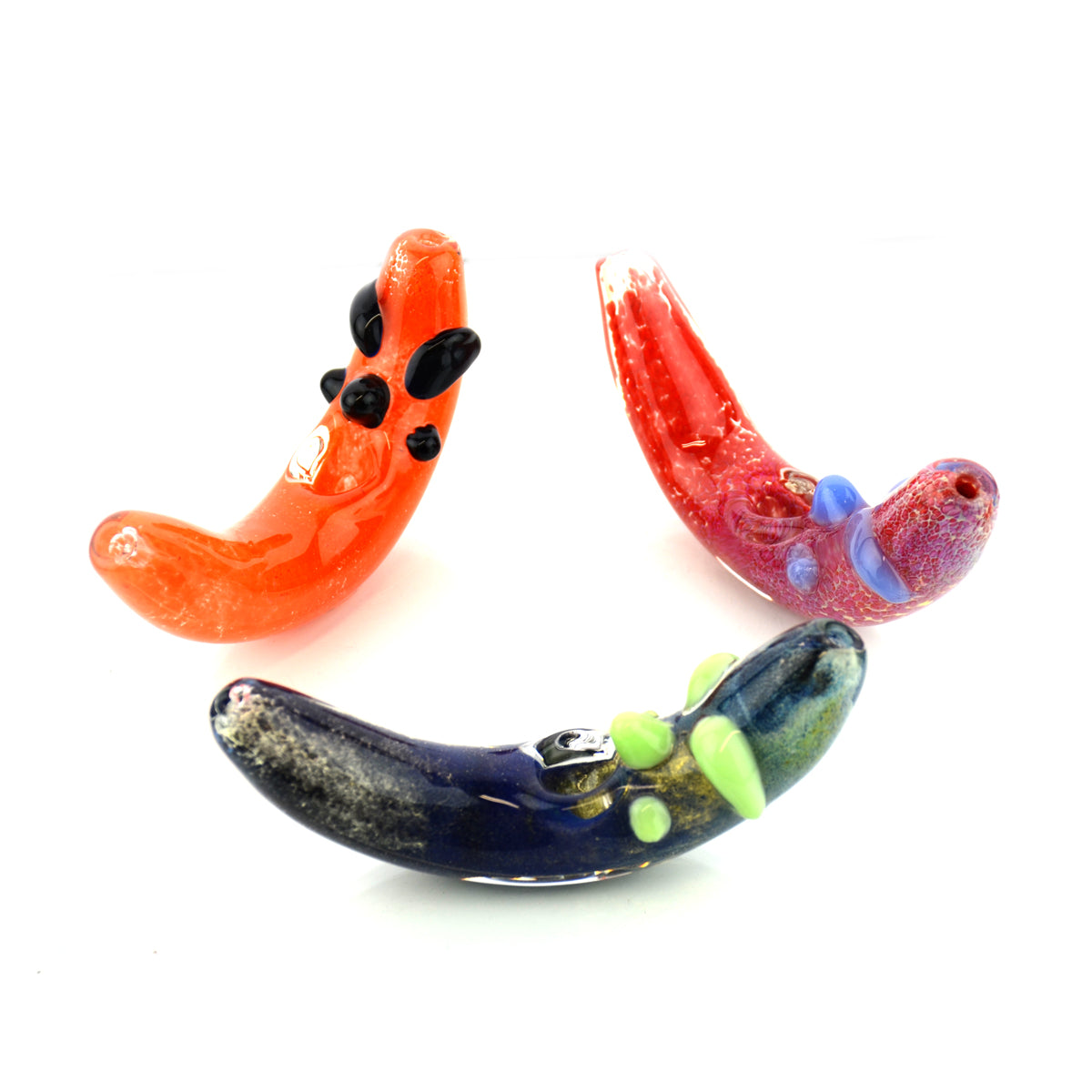 5'' Color Frit Moon Hand PIPE