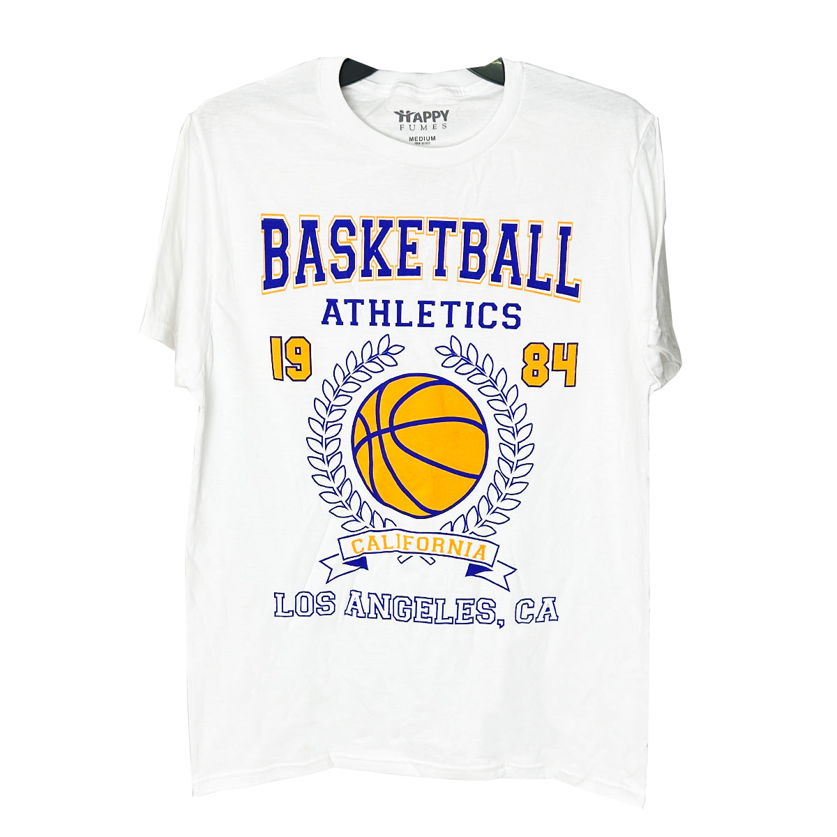 Basketball White SHORT Sleeve T-Shirt - Pack of 6 Units 1S, 2M, 2L, 1XL