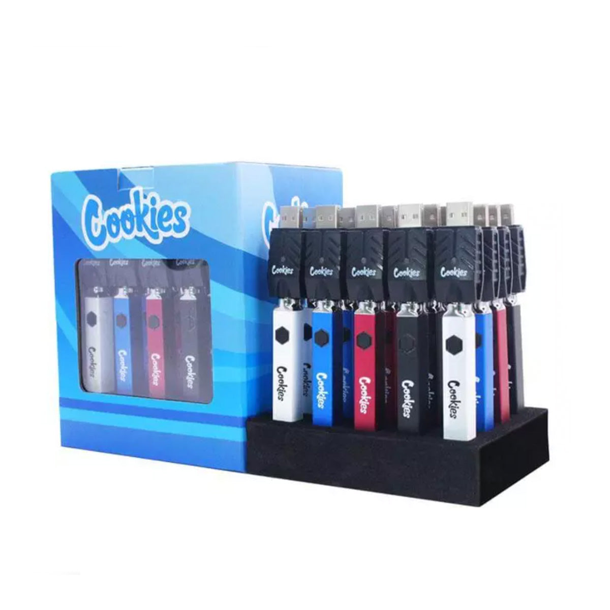 BATTERY Display 500 MAH 20 CT, 2 Click - Preheat Mode, Adjustable Voltage 3.2V-4.1V, More Power 20 S