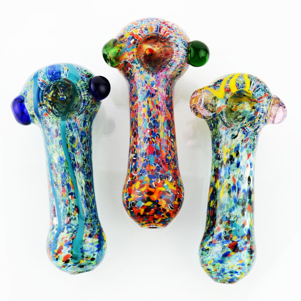 4.5'' Colorful Frit Art GLASS Hand Pipe