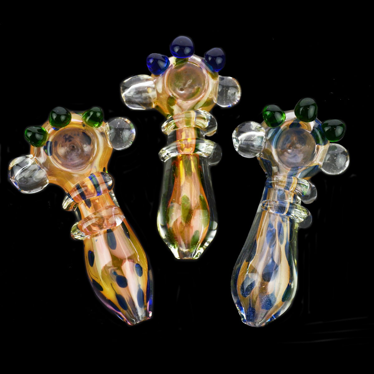 4.5'' Gold Fume GLASS Ring Hand PIPE 125g