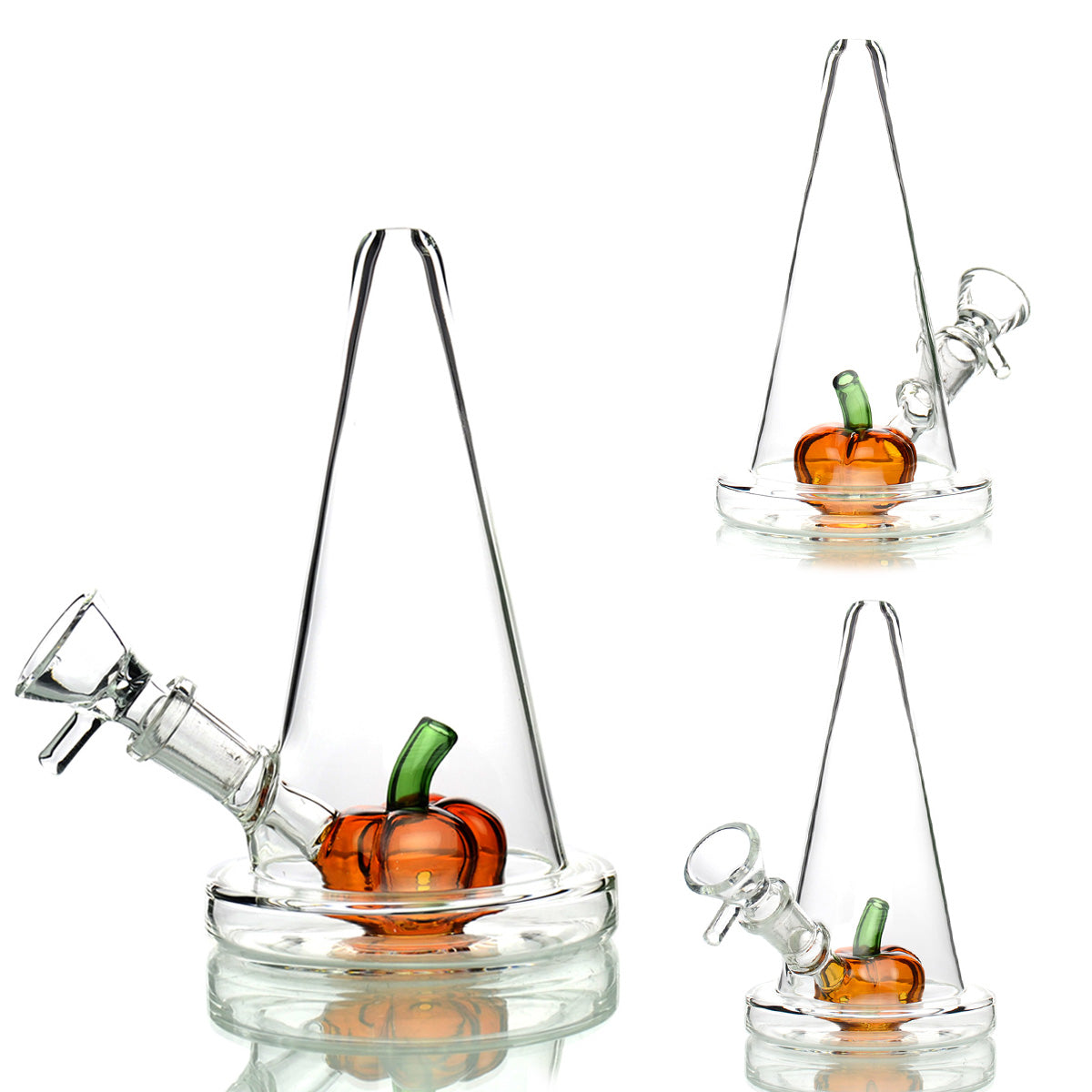 6'' Pumpkin Shower WATER PIPE Cone with 14mm Male Bowl