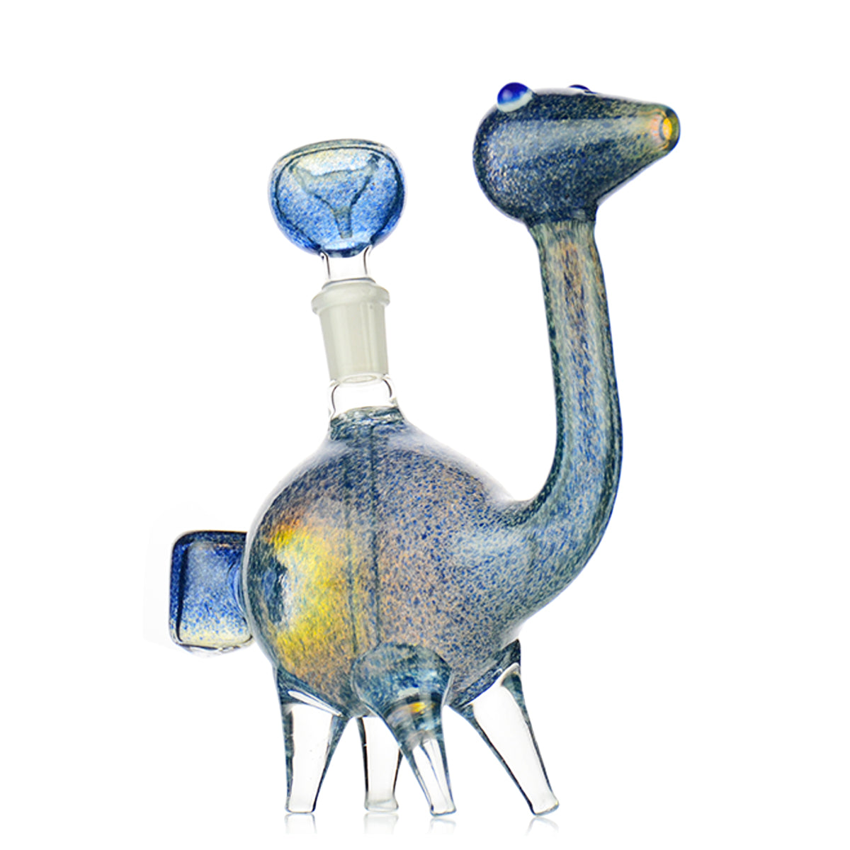 8'' Dinosaur WATER PIPE Frit Body Design 14mm Male Bowl Included