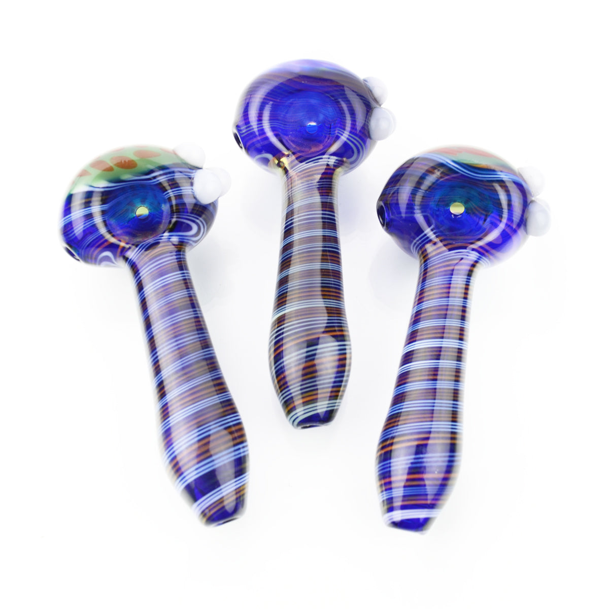 4.5'' American Hand Pipe Honeycomb Art Head with SPIRAL Design