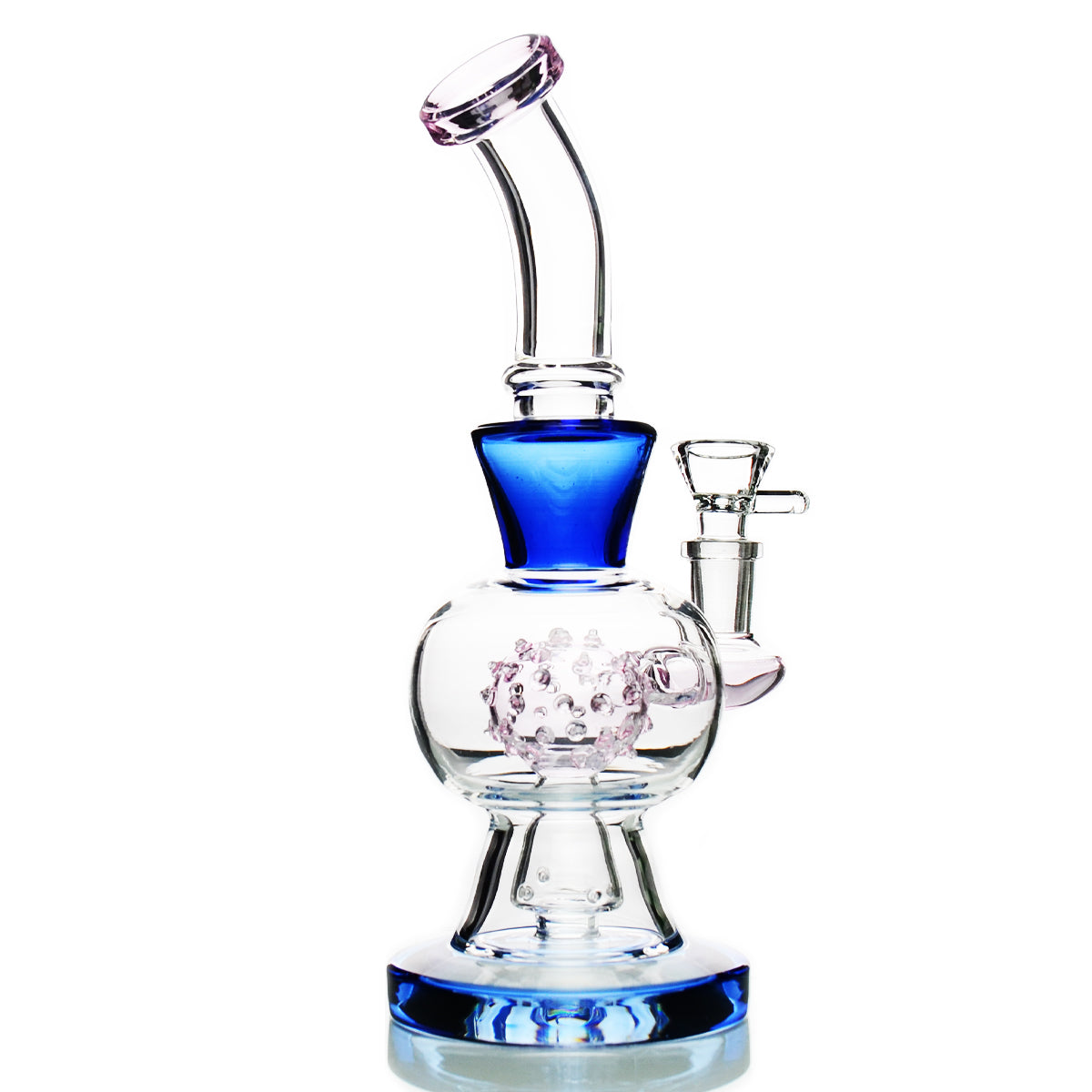 9'' Corona Shower Glass Water PIPE with 14mm Male Bowl
