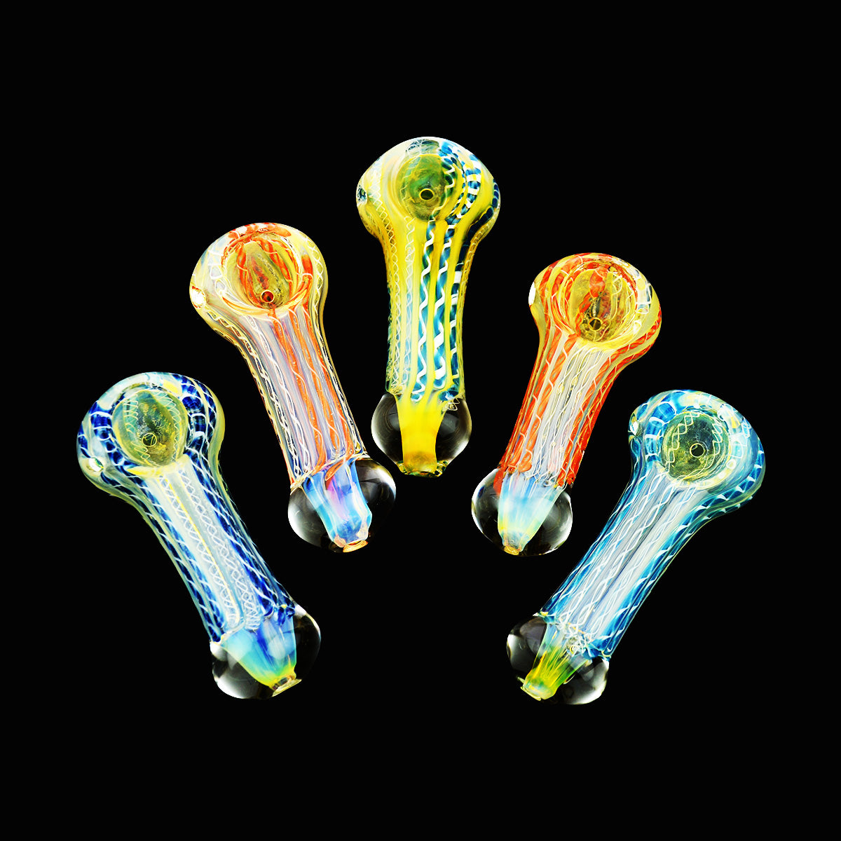 3'' Hand PIPE Silver Fume Glass Twisting Art