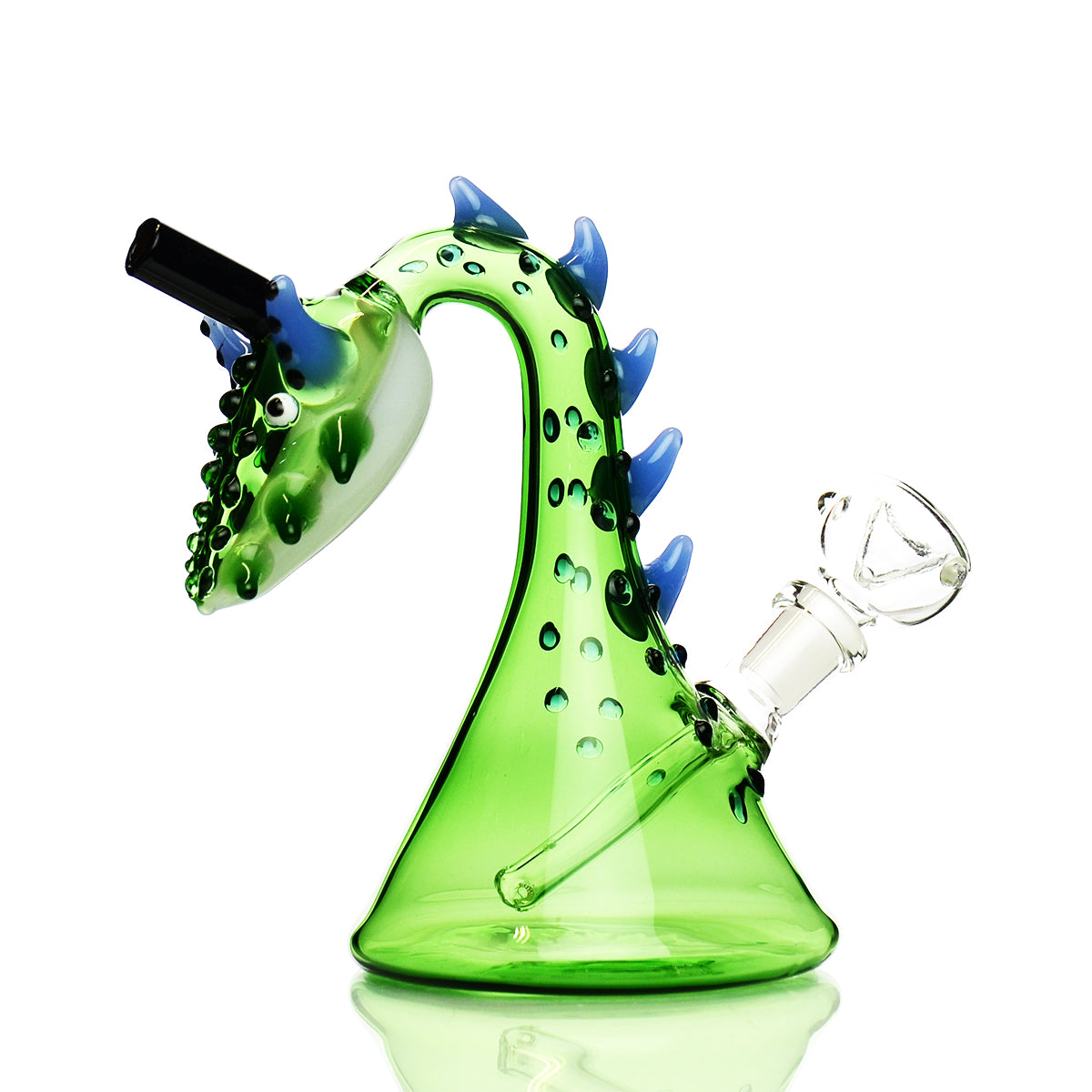 7'' Dragon Water PIPE with Color Tube Glass and 14mm Male Bowl