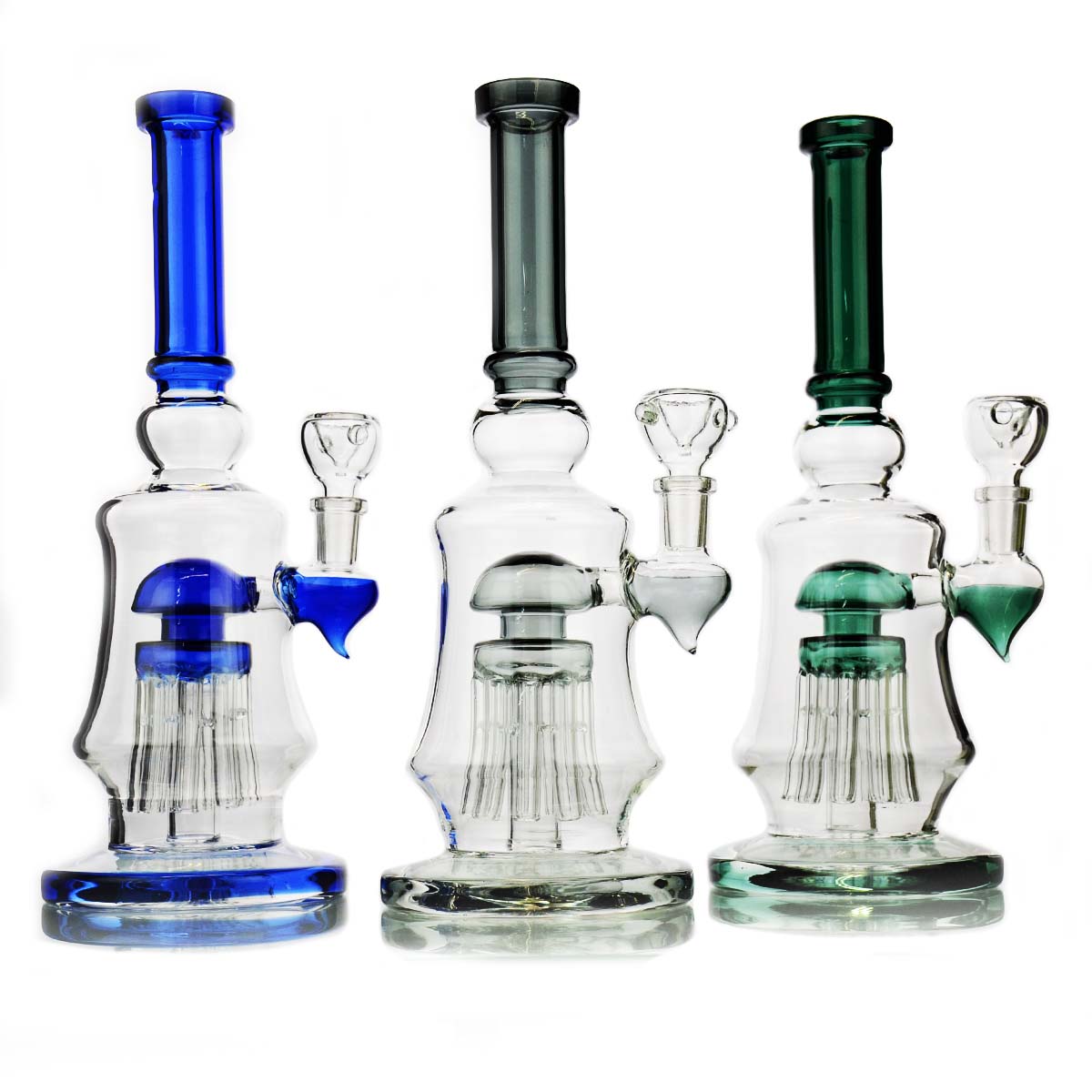 11'' Tree Perc WATER PIPE 14mm Male Bowl