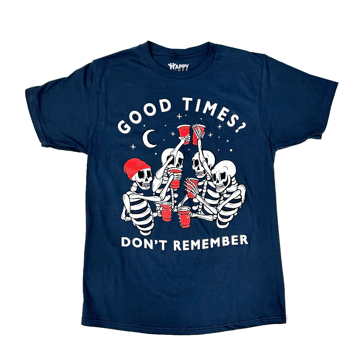 Good Times Don't Remember Short Sleeve T-SHIRT 100% Cotton - Pack of 6 Units 1S, 2M, 2L, 1XL