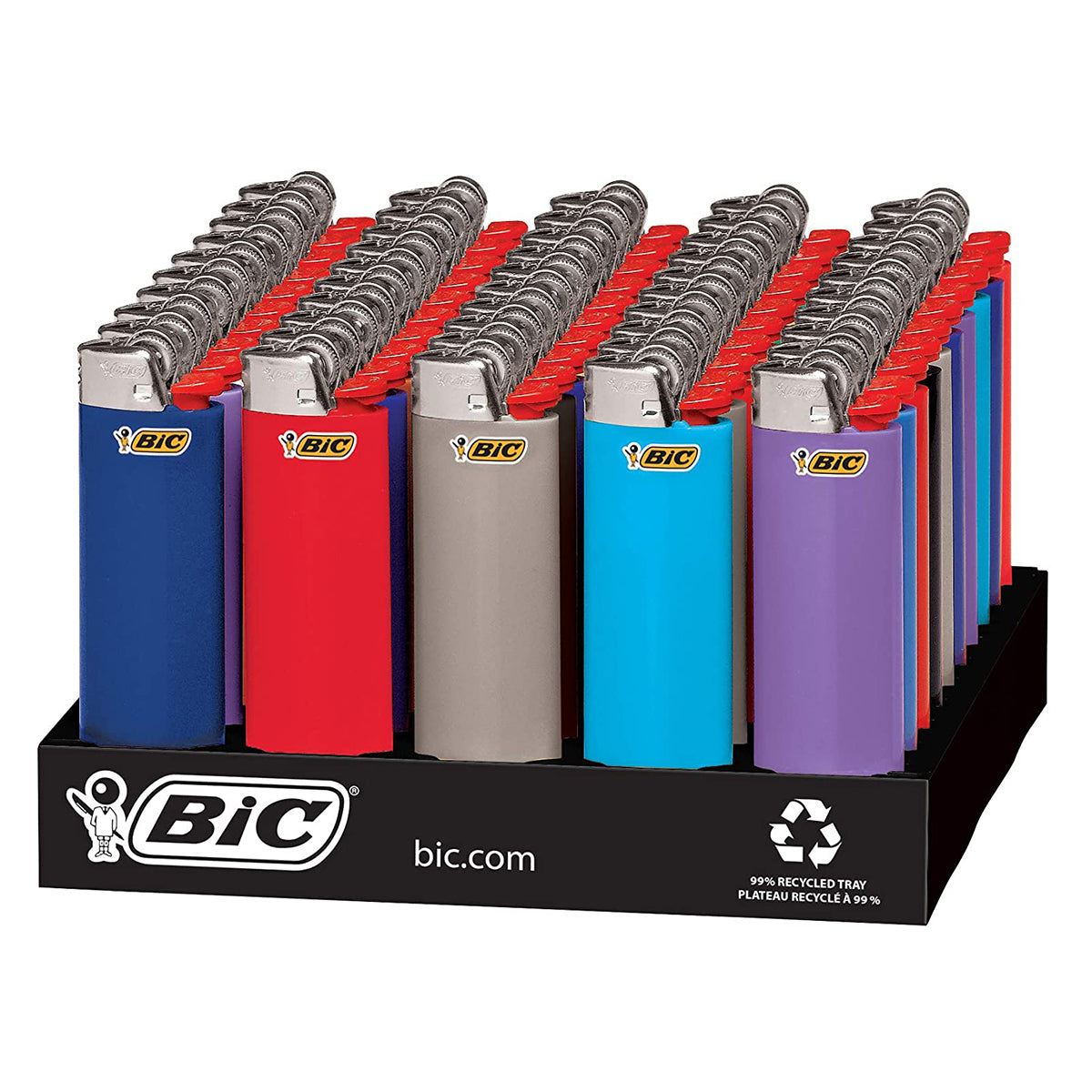 BIC LIGHTERs in Solid Plain Color 50CT TRAY