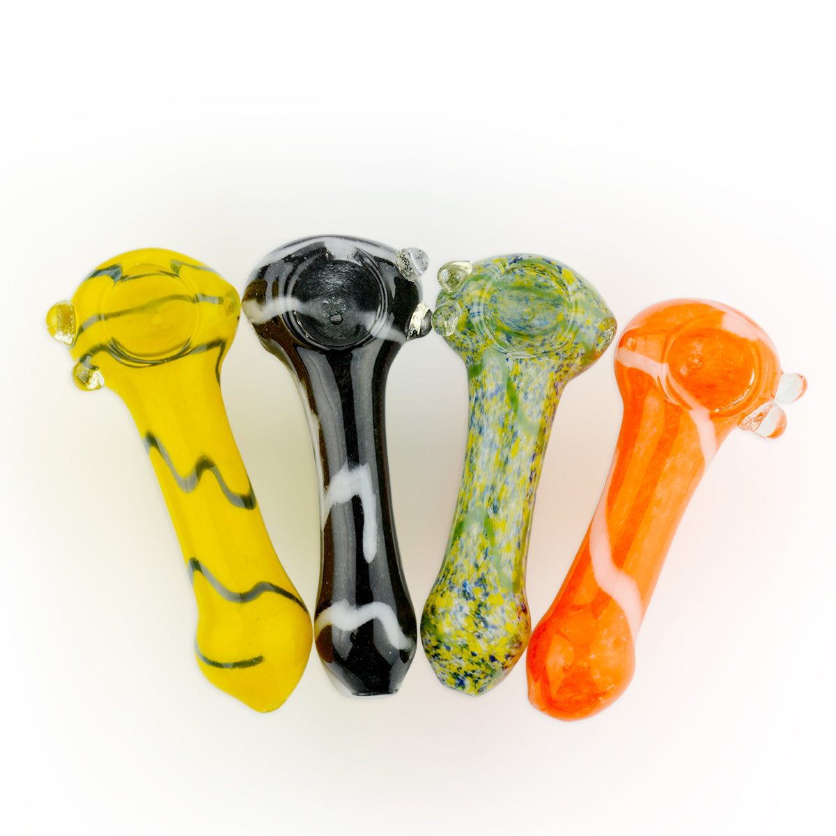 4.5'' Hand PIPE Mix Color Frit Designs Approx 75 Grams