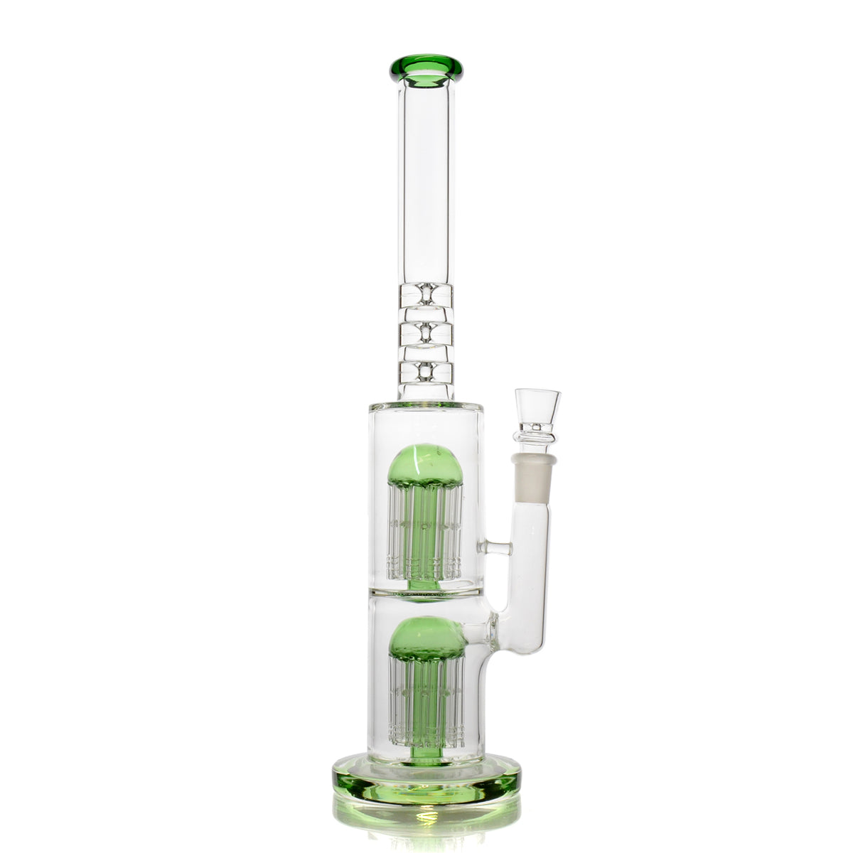 18'' Water PIPE with Tillu Neck and DoubleTree Chambers 18mm Male Bowl Included Approx 835 Grams