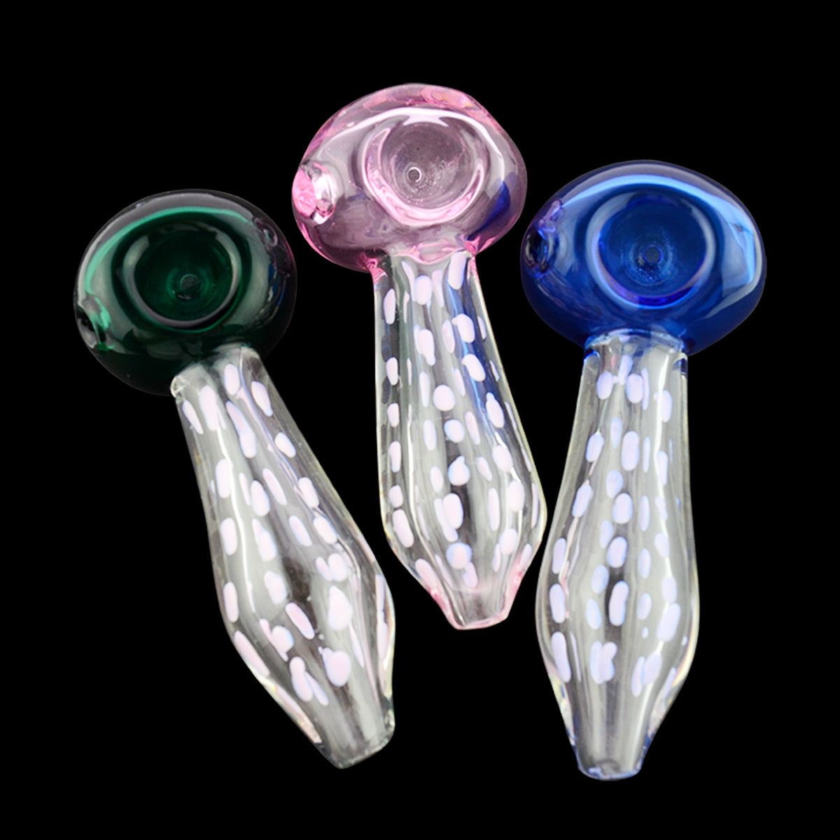 4'' Hand PIPE Color Tube Head with Fancy Dot Art
