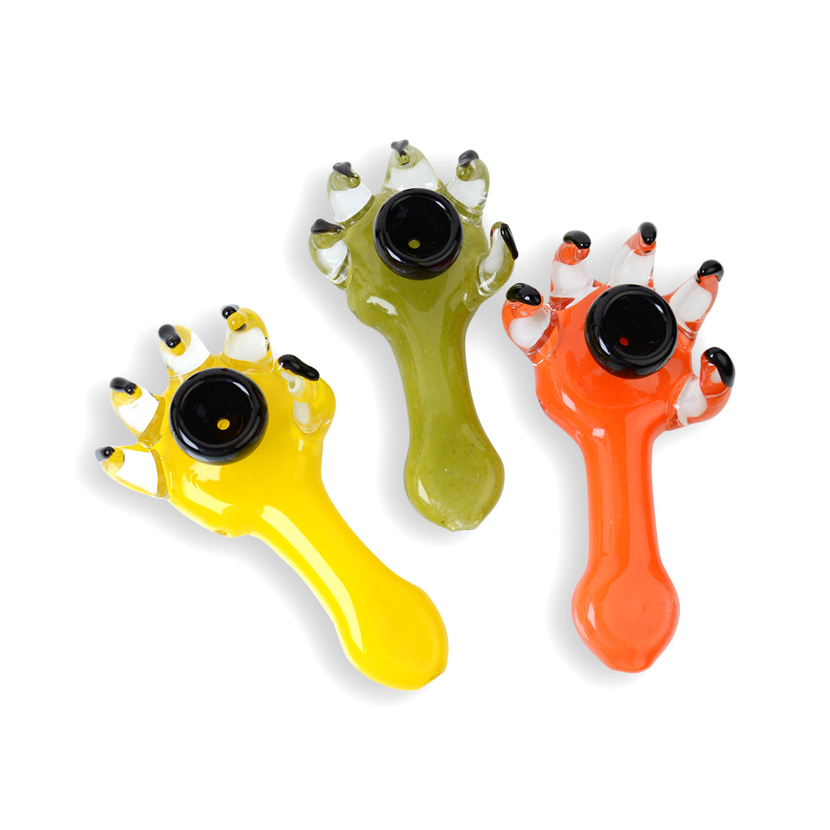 5'' Claw Hand PIPE Color Frit Art