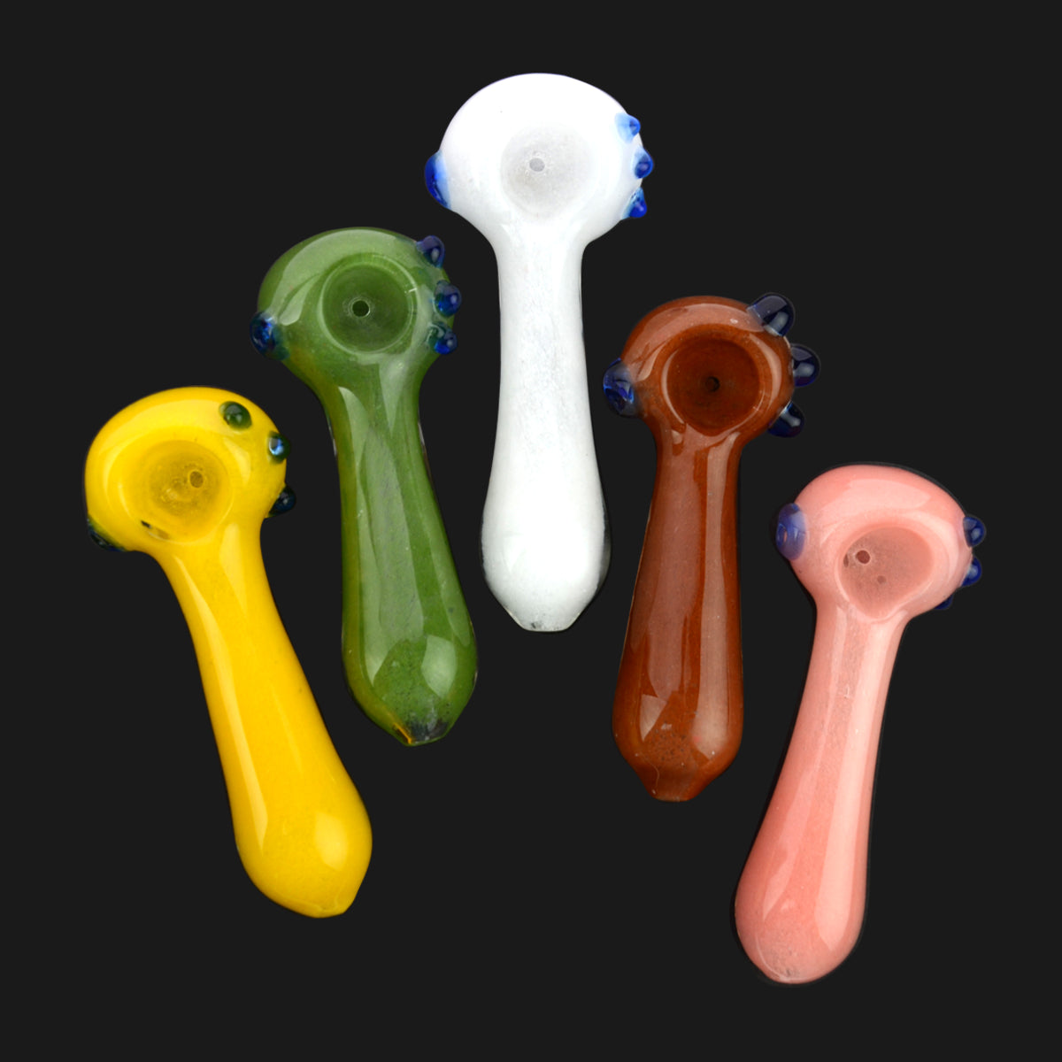 4.5'' Hand PIPE Frit Color GLASS Spoon