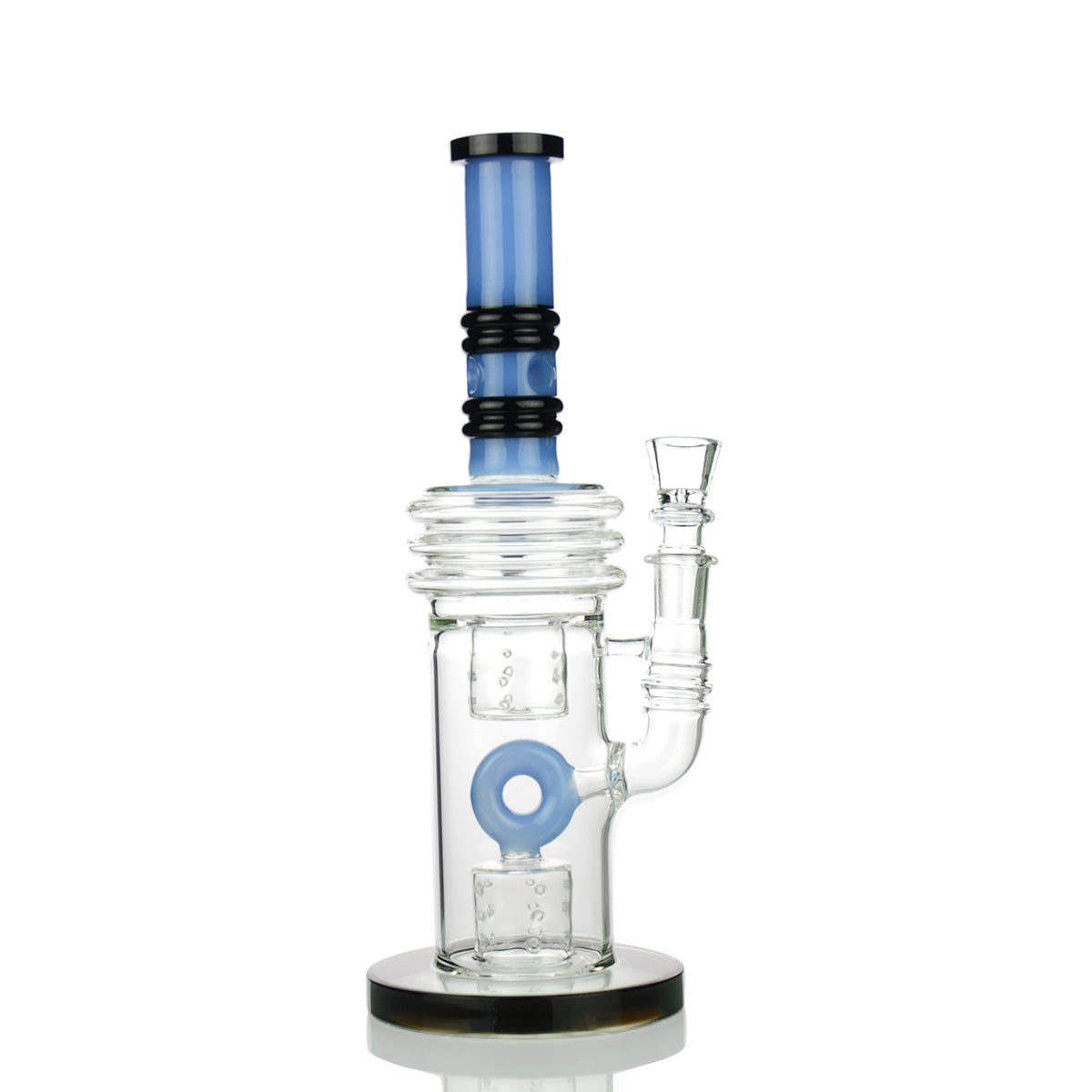 12'' Donut Perc WATER PIPE with 18mm Male Bowl